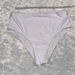 White High Waist Bikini Bottom